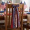 Patriotic Wreath Bow – 27.5" Red, White & Blue 8-Layer Wired Ribbon, Clip-On Stars & Stripes Bow for Memorial Day, Veterans Day & Independence Day Front Door Decor